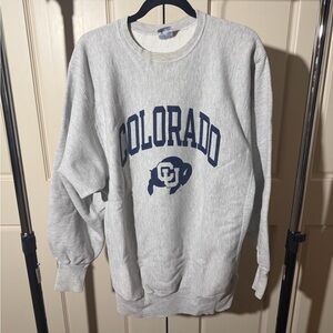 Vintage 90s Champion Reverse Weave Crewneck Sweatshirt Gray Colorado Men’s XXL